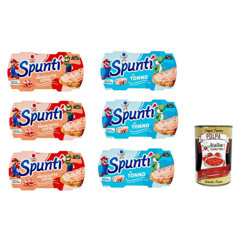 Simmenthal Spuntì Testpaket al Tonno und prosciutto crudo spalmabile Thunfisch streichbarer Snack 6x ( 2x84 g ) 100% italienisch Original Pastasauce + kostenlos