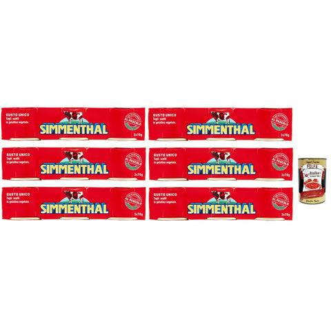 Simmenthal carne in scatola, Rindfleisch in Aspik 6x (3x 70 g) 100% Italienisch Fleisch Aspikfleisch Original