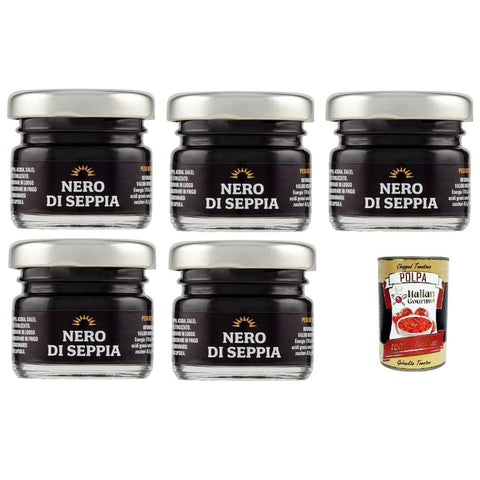 Smeralda Koch- & Backzutaten Smeralda Nero di Seppia Tintenfisch Tinte 5x 20gr italienisch Original 8032804040014