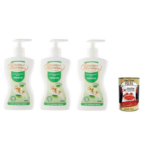 Spuma di Sciampagna Intimduschen Spuma di Sciampagna Latte detergente intimo fresco Frische Intimreinigungsmilch 3x300 ml Intimduschen italienisch Original 8007750016321