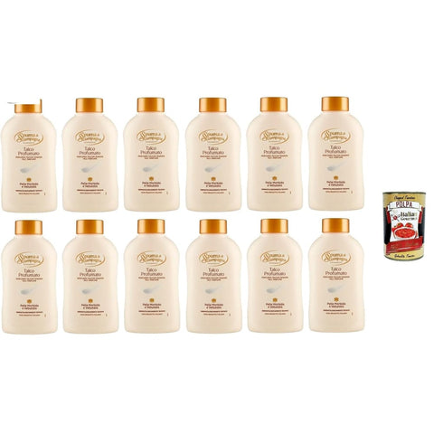 Spuma di Sciampagna Mousses Spuma di Sciampagna Wellness Talco duftendes Talkum - weiches und samtiges Leder 12x 200 g Original italienisch inkl. Italian Gourmet Polpa 400g