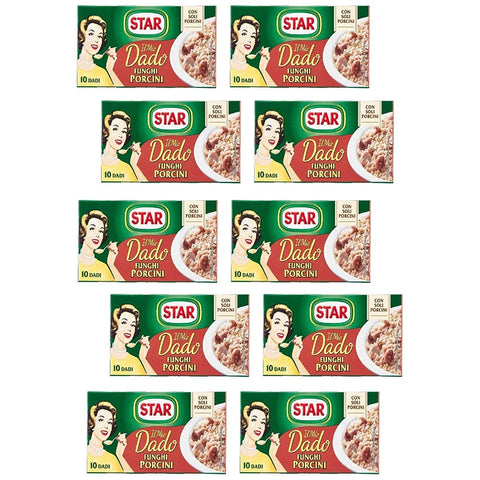 Star Brühe & Fond Star dado funghi porcini brodo Steinpilze Suppenwürfel Brühe 10 pz 10x Original italienisch