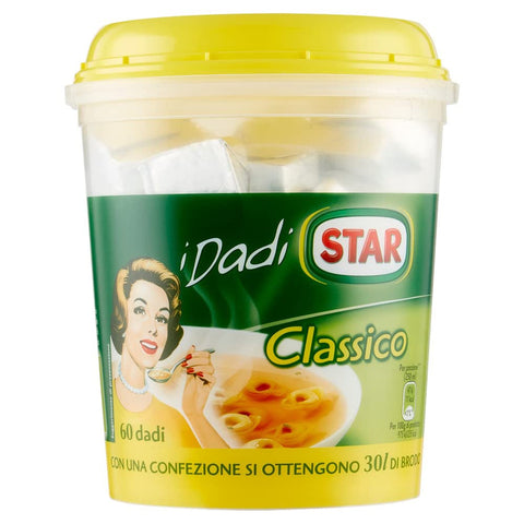 Star Brühe & Fond Star I Dadi Classico Brühwürfel Packung mit 60 Würfeln Etwa 30 Liter Brühe werden erhalten Lebensmittelzubereitung für Brühe 600 g italienisch Original