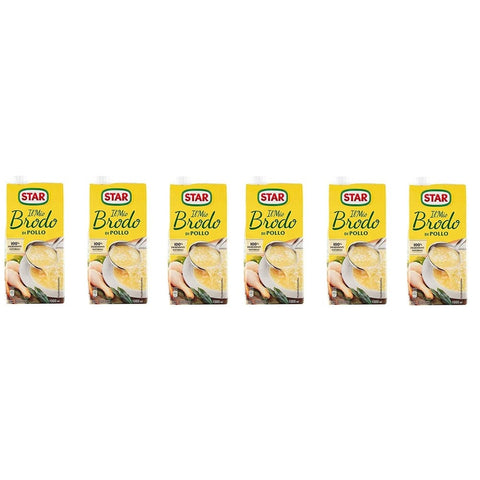Star Hühnerbrühe Star Brodo Pollo Broth flüssiges Huhn Fertigmahlzeiten 6x 1 l italienisch Original 8000050022450