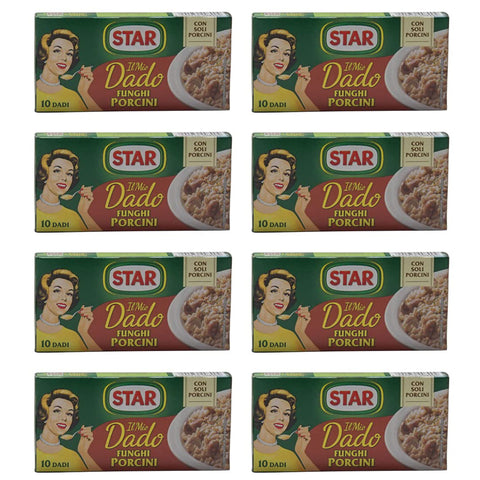 Star Ai Funghi Porcini 10 Stockwürfel, 100 g, 8 Stück Original italienisch