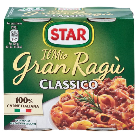 Star Pastasaucen Star Il mio Gran ragù Classico tomatensauce 2x 180 g sauce + 3x Star Tigullio GranPesto Pesto alla Genovese mit Basilikum 190 g Sauce Soße italienisch Original 8000050500200