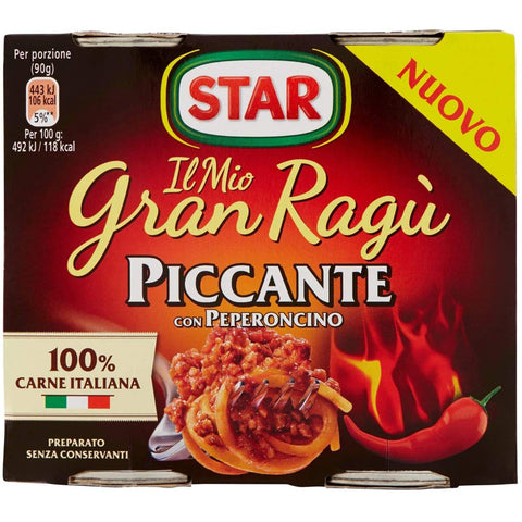 Star Il mio Gran ragu Piccante tomatensauce 8 x 180 g sauce Tomatensuppe Pastasaucen italienisch Original