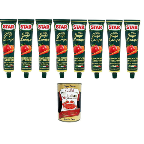 Star Pastasaucen Star Il Mio Sugo Lampo Tomaten-Gemüse-Sauce 8x140 g italienisch Original Pastasauce + kostenlos polpa 400 g 80023609