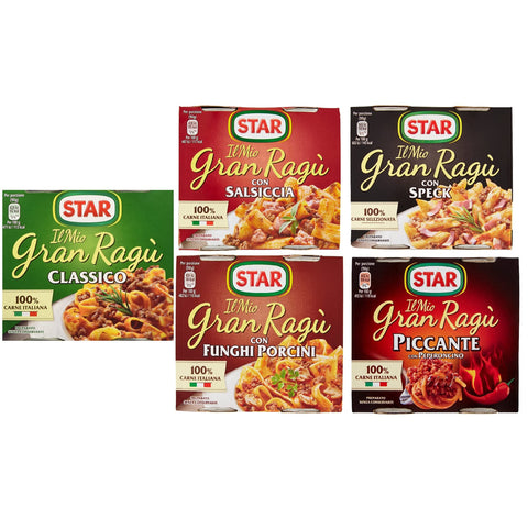 Star Testpaket ragù sughi pronti Fertige Saucen 100% 2x180g Original italienisch