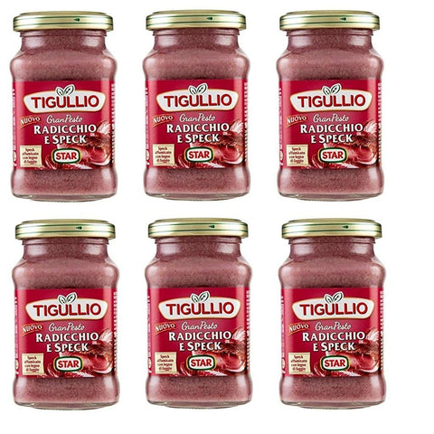 Star Tigullio GranPesto Pesto Radiccio e speck Sauce Soß 6x190g Original italienisch