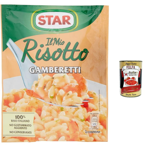 Star Reisgerichte Star Risotto cremoso ai gamberetti cremiges Reis Garnelen 175 g 100% italienisch Fertiggerichte Original 8000050834008