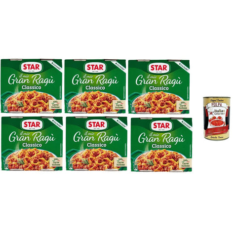 Star Tomatensauce Star Il Mio Gran Ragù Star Classico, N.1 in Italien, tomatensauce 12x 180g sauce Tomatensuppe, Fleisch und Tomatensauce Original italienisch inkl. Italian Gourmet Polpa 400g 8000050506301
