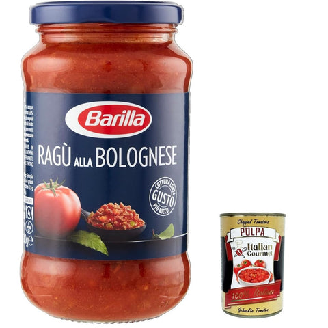 Sugo Ragù Pastasaucen Sugo Ragù alla Bolognese, Sauce bereit für italienische Tomate und ausgewähltes Fleisch ohne Gluten, 400 g 6x Original italienisch inkl. Italian Gourmet Polpa 400g 8076809500883