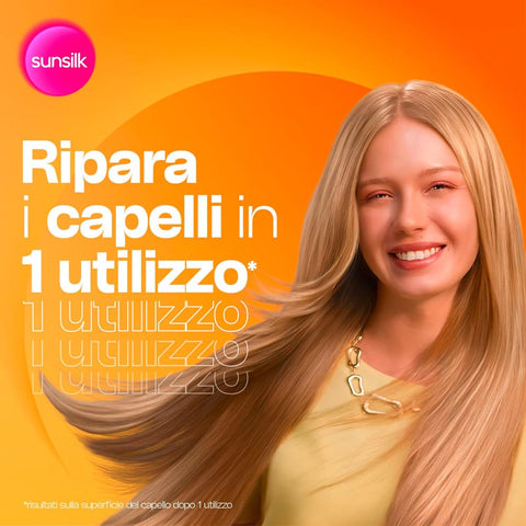 6x Sunsilk, Shampoo Riparazione Istantanea Shampoo für geschädigtes Haar, repariert das Haar bereits nach einer Anwendung*, Formel angereichert mit einem Reparaturkomplex aus Peptiden, Vitamin C und Mandelöl, 250 ml