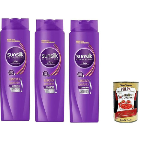 Sunsilk Shampoos Sunsilk Shampoo 2in1 Glatt, perfekt 250ml 3x Original italienisch inkl. Italian Gourmet Polpa 400g 8720182541314