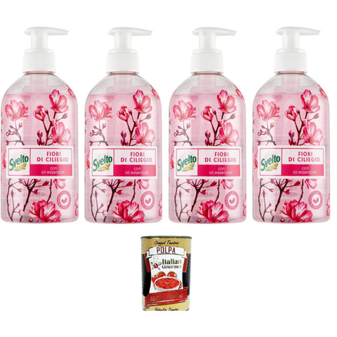 Svelto Ai Fiori di Ciliegio Detersivo Piatti E Stoviglie Kirschblüten-Spülmittel 4x450 ml italienisch Original Pastasauce + kostenlos polpa 400 g
