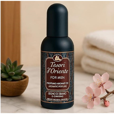 Tesori d'oriente Eau de Toilette Tesori d'oriente Ebano & Ginseng frischer und holzig aromatischer Duft 6x 100ml italienisch Original 8008970060736