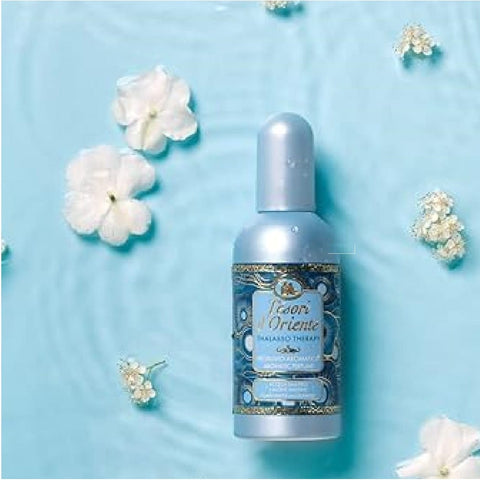 Tesori d'oriente Eau de Toilette Tesori d'oriente Thalasso Therapy Meeresduft Noten von Bergamotte Lavendel Patchouli und weißem Moschus 12x100 ml + 100ml italienisch Original 8008970050393