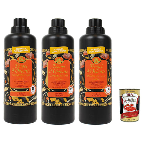 Tesori d'oriente Japanese Rituals konzentrierter Waschmaschine Weichspüler aus den süßen Noten von Bergamotto und 3x 760 ml italienisch Original