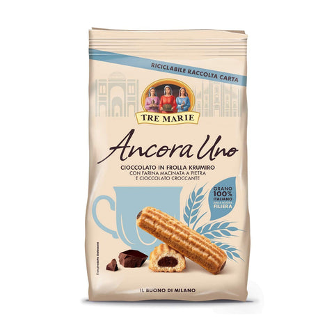 Tre Marie Ancora Uno Cioccolato in frolla Krumiro Mit Schokolade gefüllter Keks mit gemahlenem Mehl und knuspriger 6x300g Original italienisch