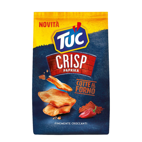 Tuc Crisp Paprika Salzgebäck Crackers Gebacken gesalzen 1x100g Original italienisch Snack