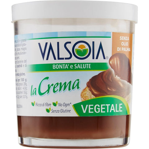 Valsoia Streichcreme Crema mit Haselnuss und fettarmem Kakao für Veganer 6x 200g Original italienisch