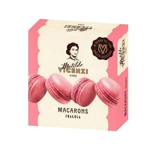 Vicenzi Kekse 4x Vicenzi Macaron alla Fragola Erdbeer-Macaron 60gr