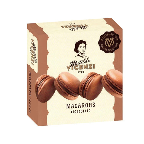 Vicenzi Kekse 6x Vicenzi Macaron al Cioccolato Schokoladenmakrone 60gr