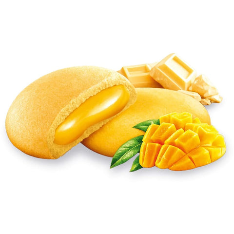 Vicenzi Knabberartikel 6x Vicenzi Grisbì Mango e Cioccolato bianco Kekse mit Mango- und weißer Schokoladencremefüllung, 112 g