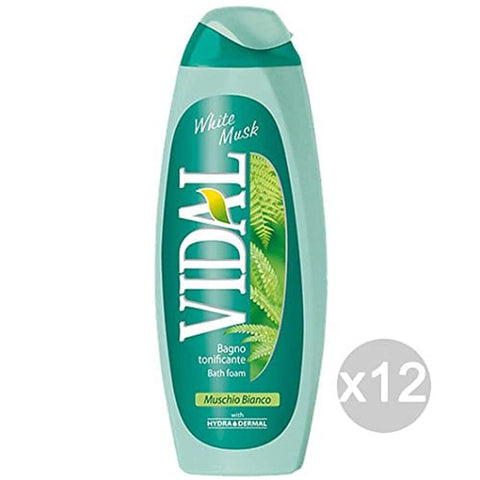 Vidal Schaumbäder Vidal Bad 1600 Moschus weiß 500 ml Pflege und Reinigung des Körpers Set 12 Original italienisch 7438634642168