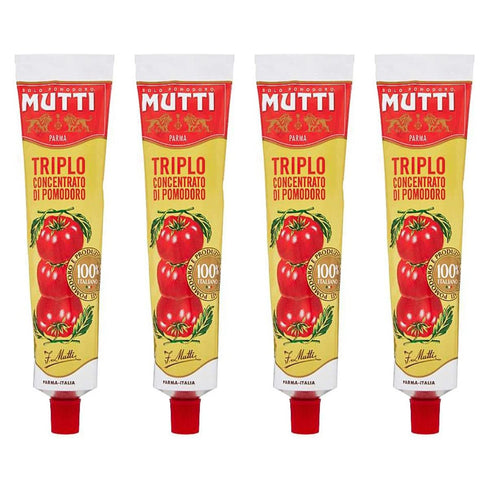 Mutti Tomatensauce 3-fach konzentriert, Tube 185 g, 4 Stück Original italienisch