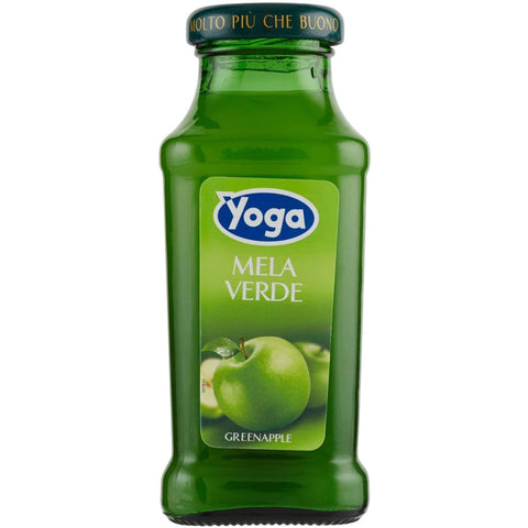 Yoga Bar Mela Verde Grüner Apfel Fruchtsaft Getränk Fruchtgeschmack Glasflasche 200ml fruit juice 48x Original italienisch